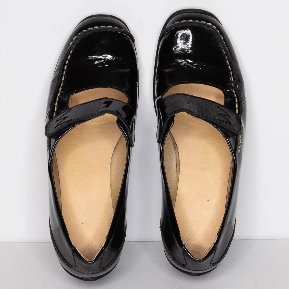 Wolky Women's Mary Jane Wedge Shoes Patent Leather READ Black Size 37 6 | AQ - Picture 6 of 6